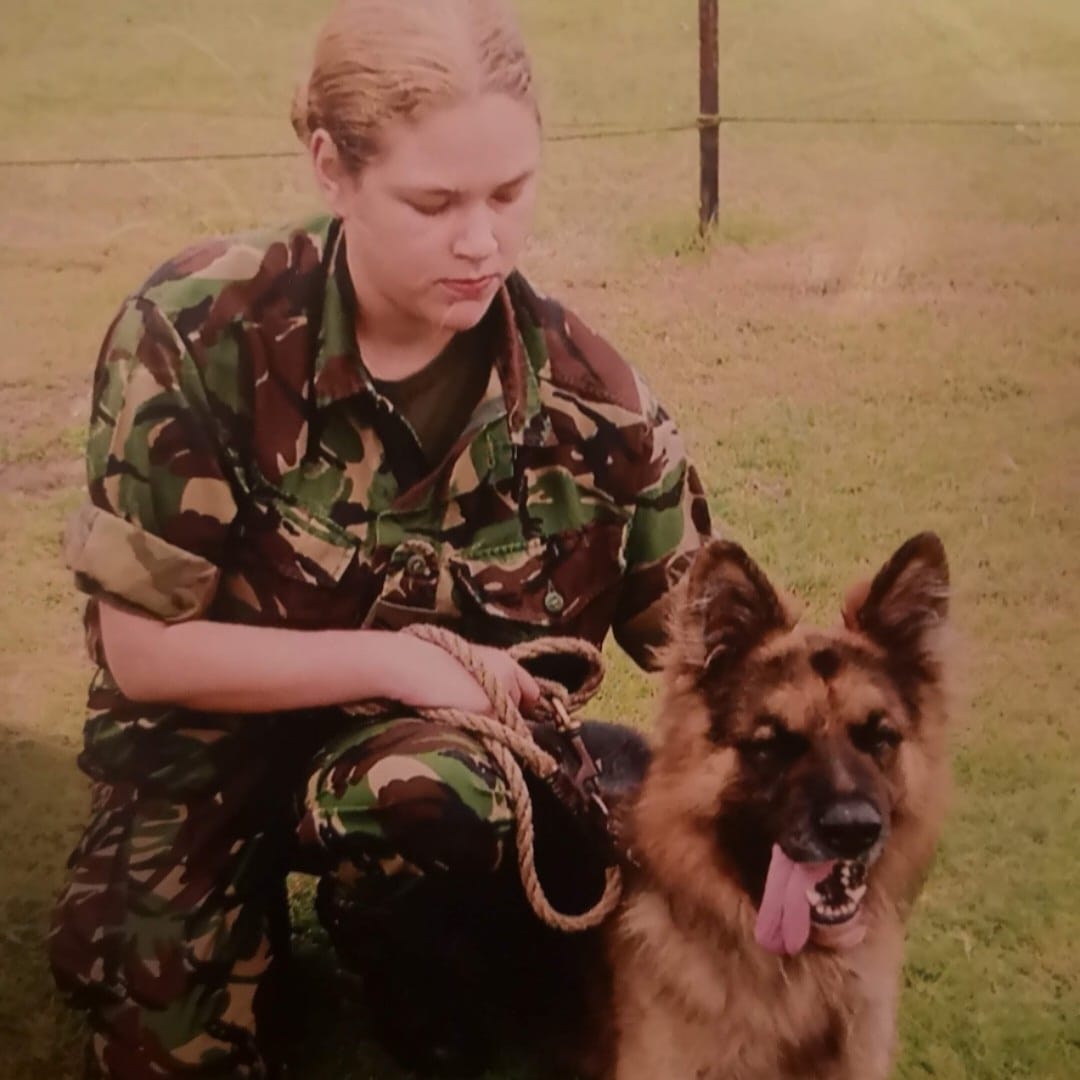 RAF veteran Mandy Small pictured in service.